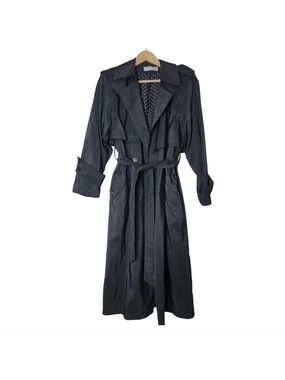 𝅺Vintage Forcaster of Boston Black Trench Coat